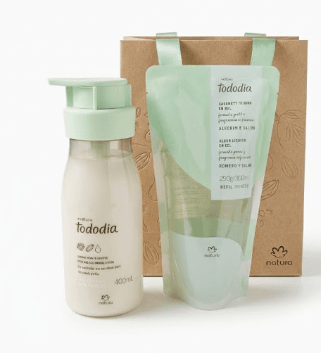 Kit Natura Tododia Flor de Pêra e Melissa + Sabonete líquido em gel Alecrim e Salvia