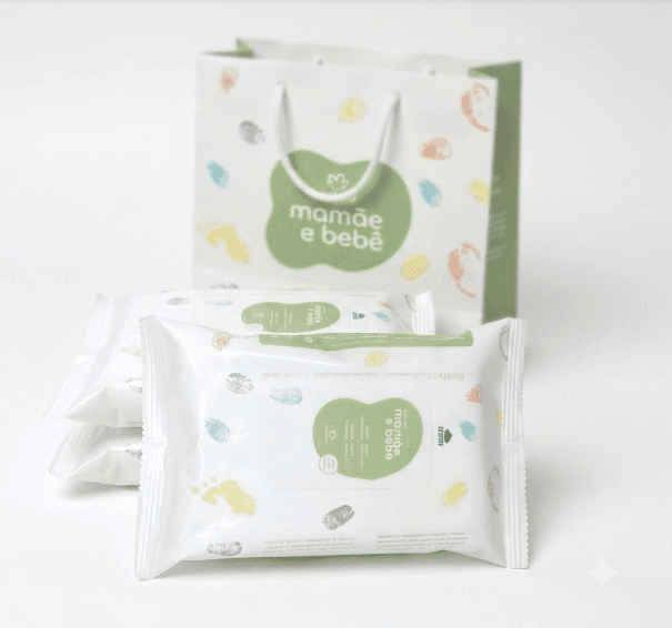 Kit Natura Mamãe e Bebê Lenços Umedecidos